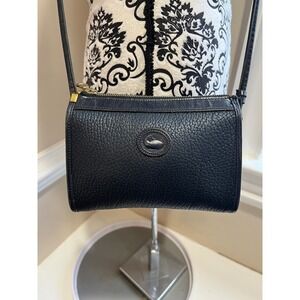 Dooney & Bourke Vintage Navy All Weather Leather Crossbody Bag Zip Top